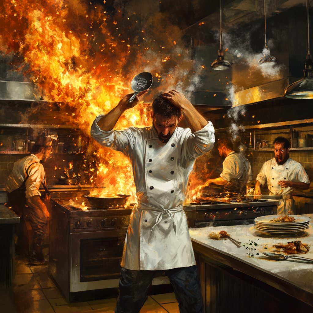 Tento obrázek nemá vyplněný atribut alt; název souboru je pedropontes97_a_restaurant_kitchen_in_complete_chaos_a_clumsy_w_2f57cb90-a78f-4f7e-a251-653a399dc247.png.